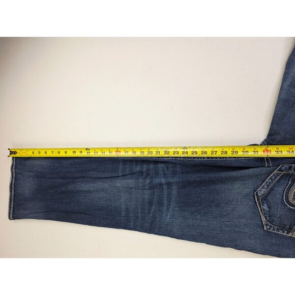 Silver Western Glove Works Size 46X32 Mens Eddie Blue Denim 5 Pocket Logo Jeans - Picture 9 of 11